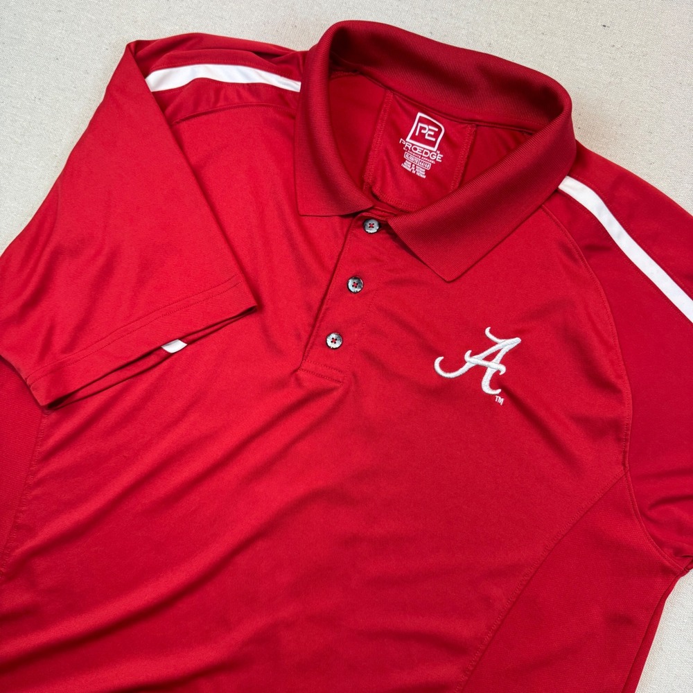 ProEdge XL Polo Shirt Men Red Alabama Crimson Tide Embroidered Performance Logo